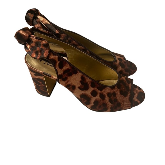 J Renee Womens Animal Print Chunky Heel Shoes size 8 M - Picture 4 of 7